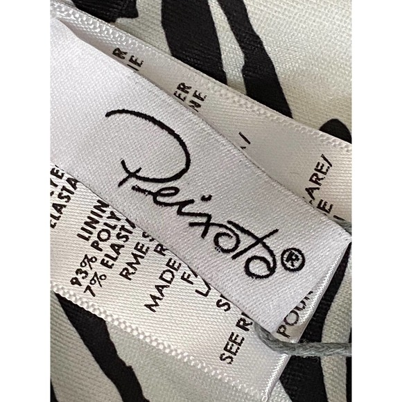 NWT Peixoto Womens Kai Swimsuit Sz Large Wild Zebra Plunging Neckline One Piece - Picture 12 of 14